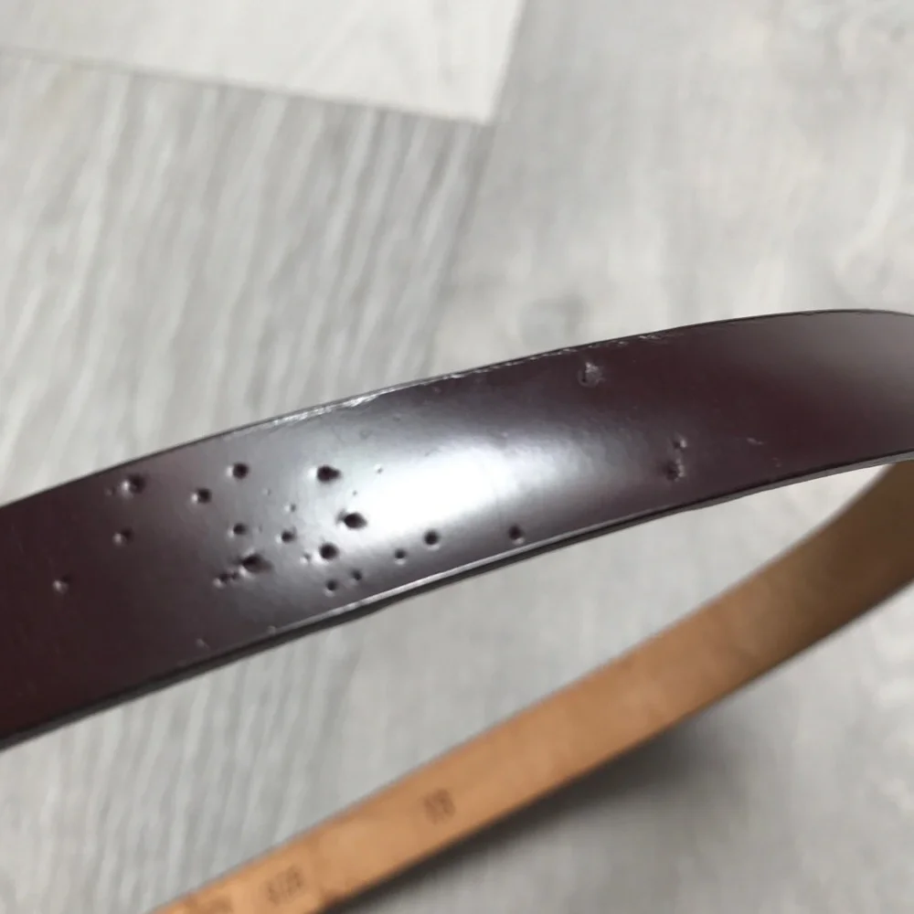 CK CALVIN KLEIN LEATHER SKINNY BROWN COATED BELT WOMENS XS